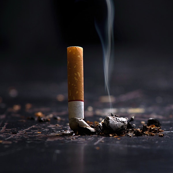 an extinguished cigarette