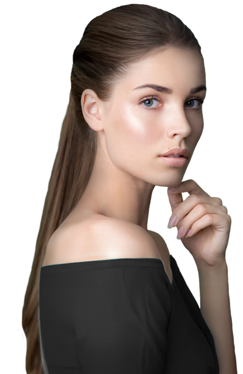 woman holding hand to cheek