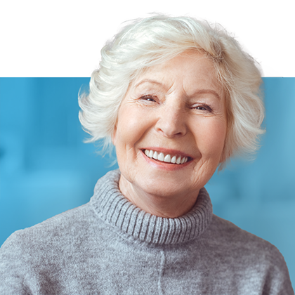 Senior woman smiling