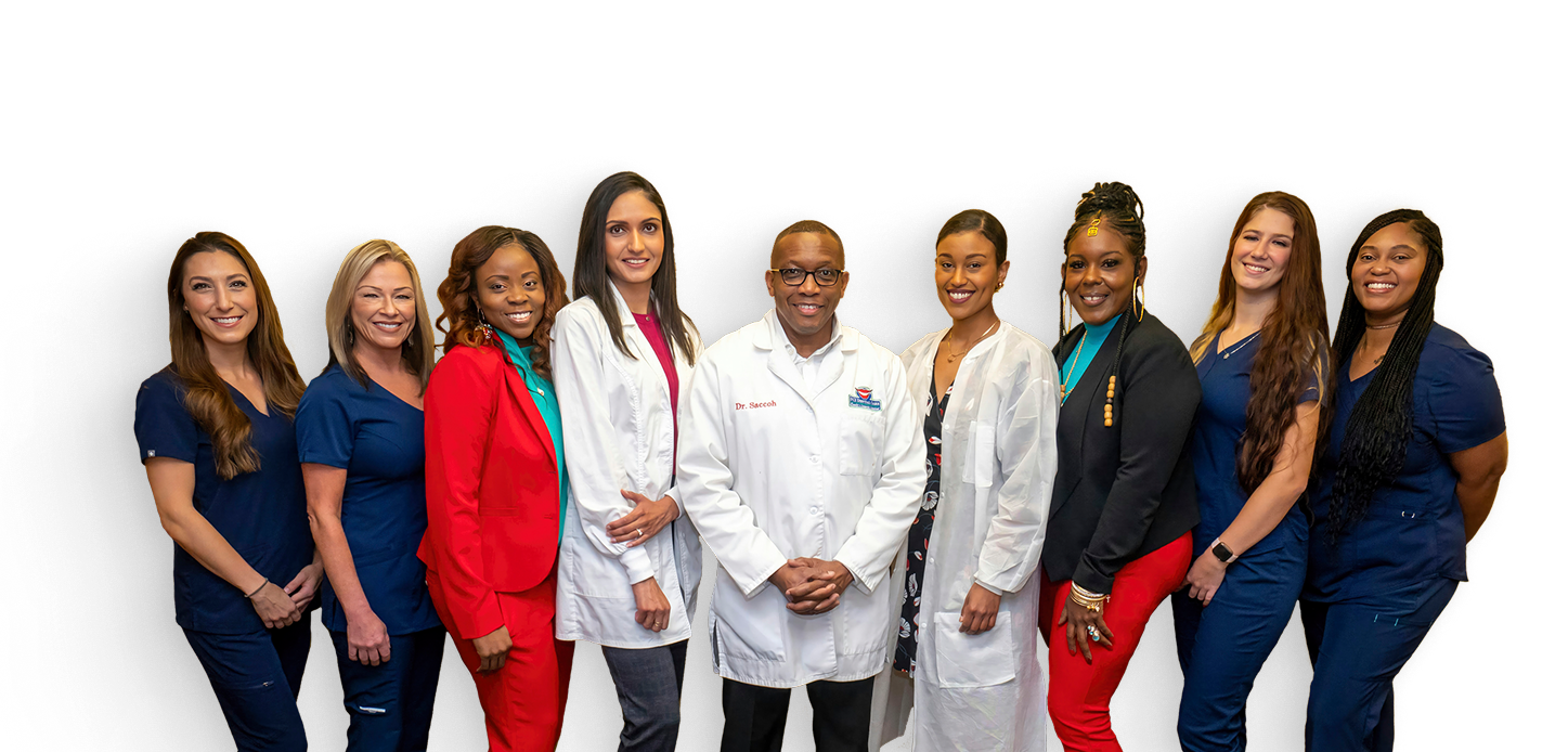 Dr. Saccoh and staff