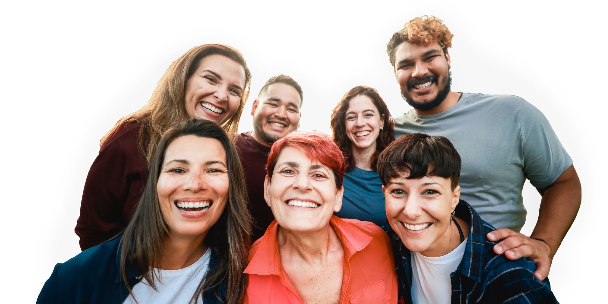 happy smiling people