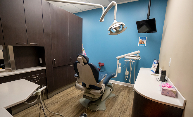 Inside exam room