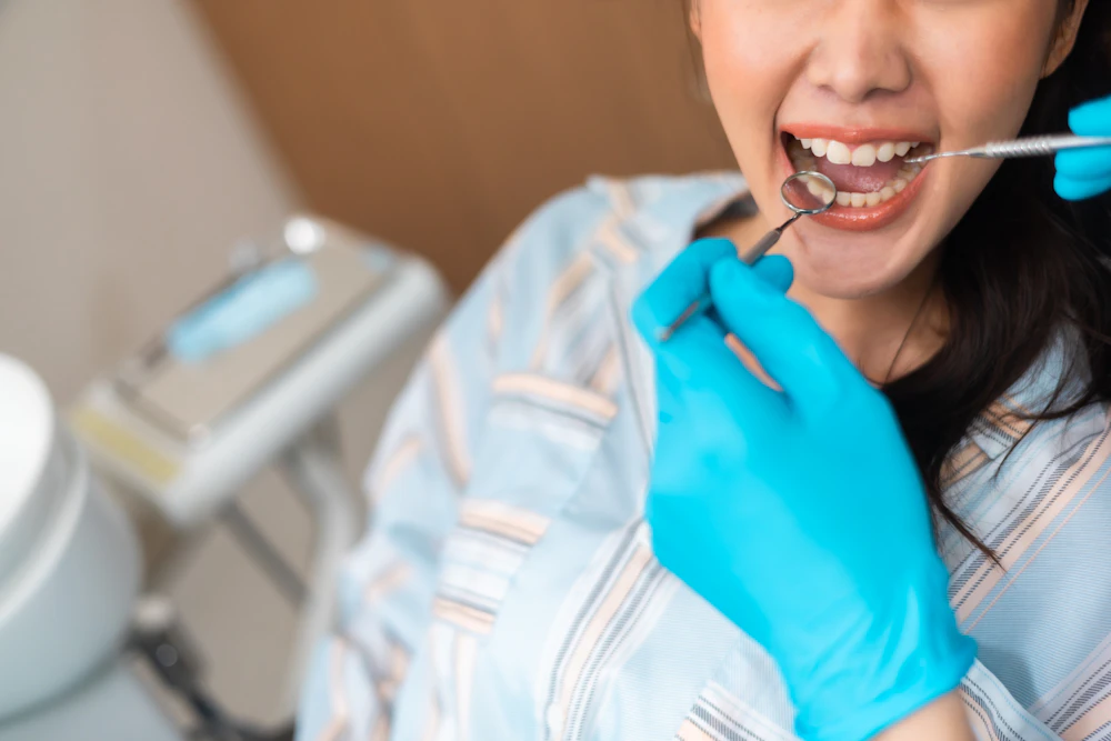 woman during dental checkup