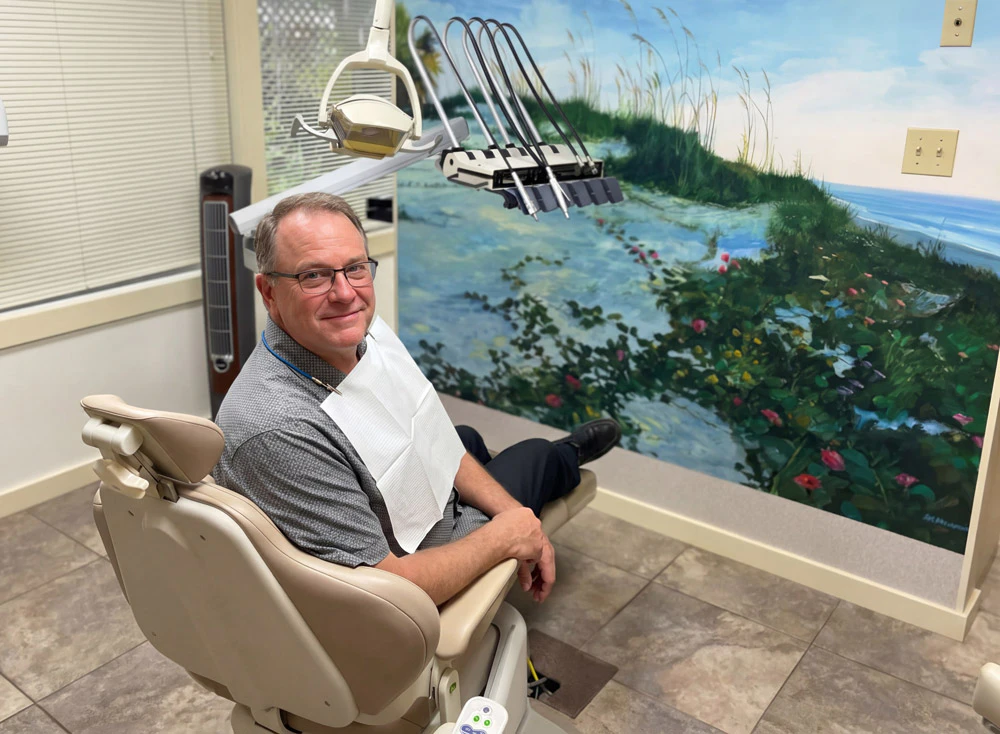 dental patient in a treatment suite