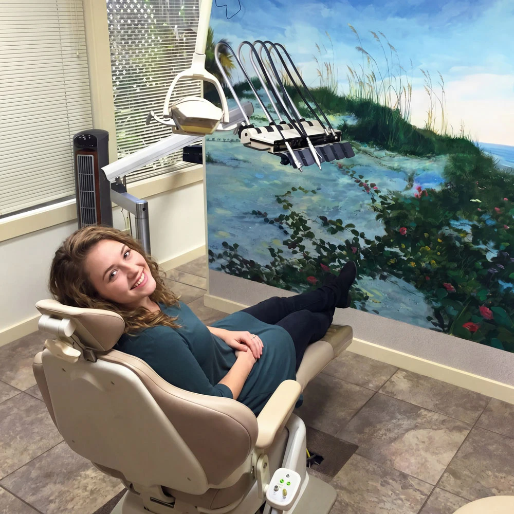 woman in dental treatment suite