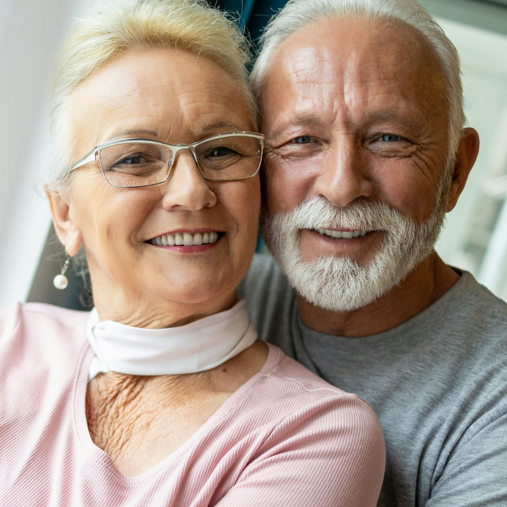 Mature couple smiling