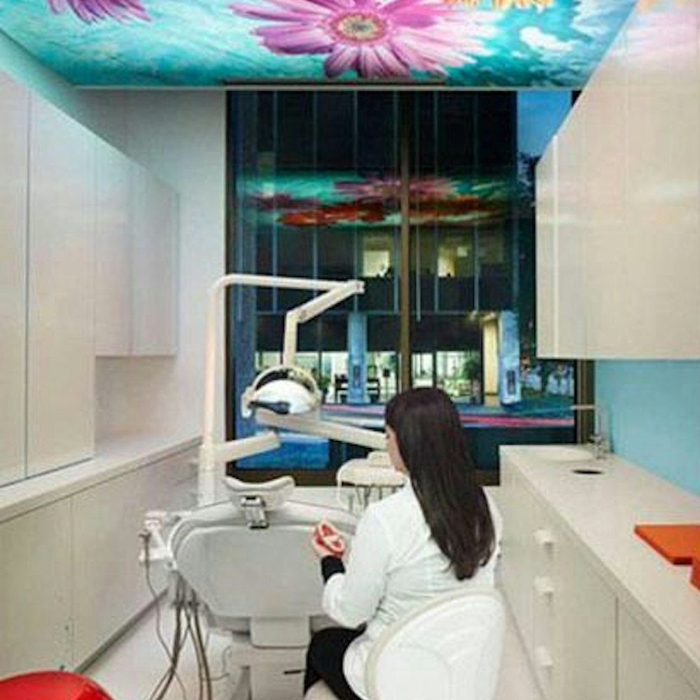 dentist in modern exam room