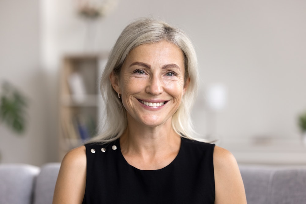 Senior woman smiling