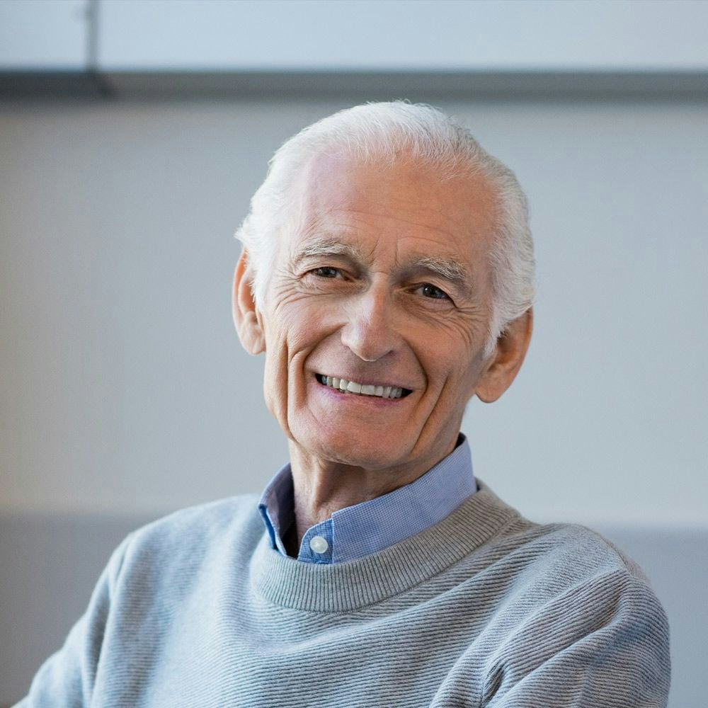 older man smiling