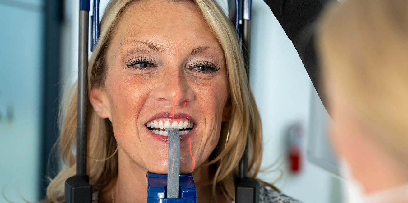 woman receiving digital dental impression