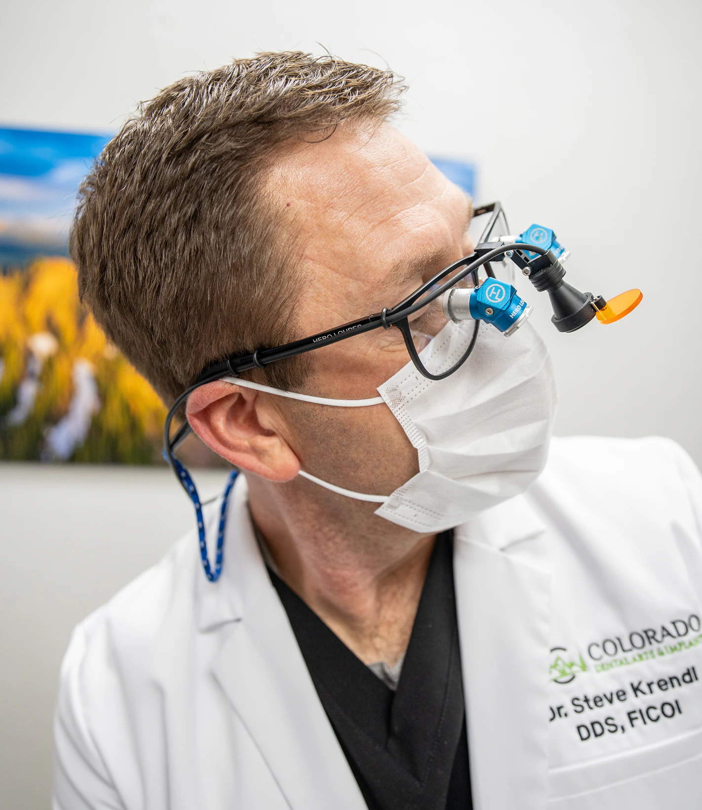 Dr. Krendl in loupes