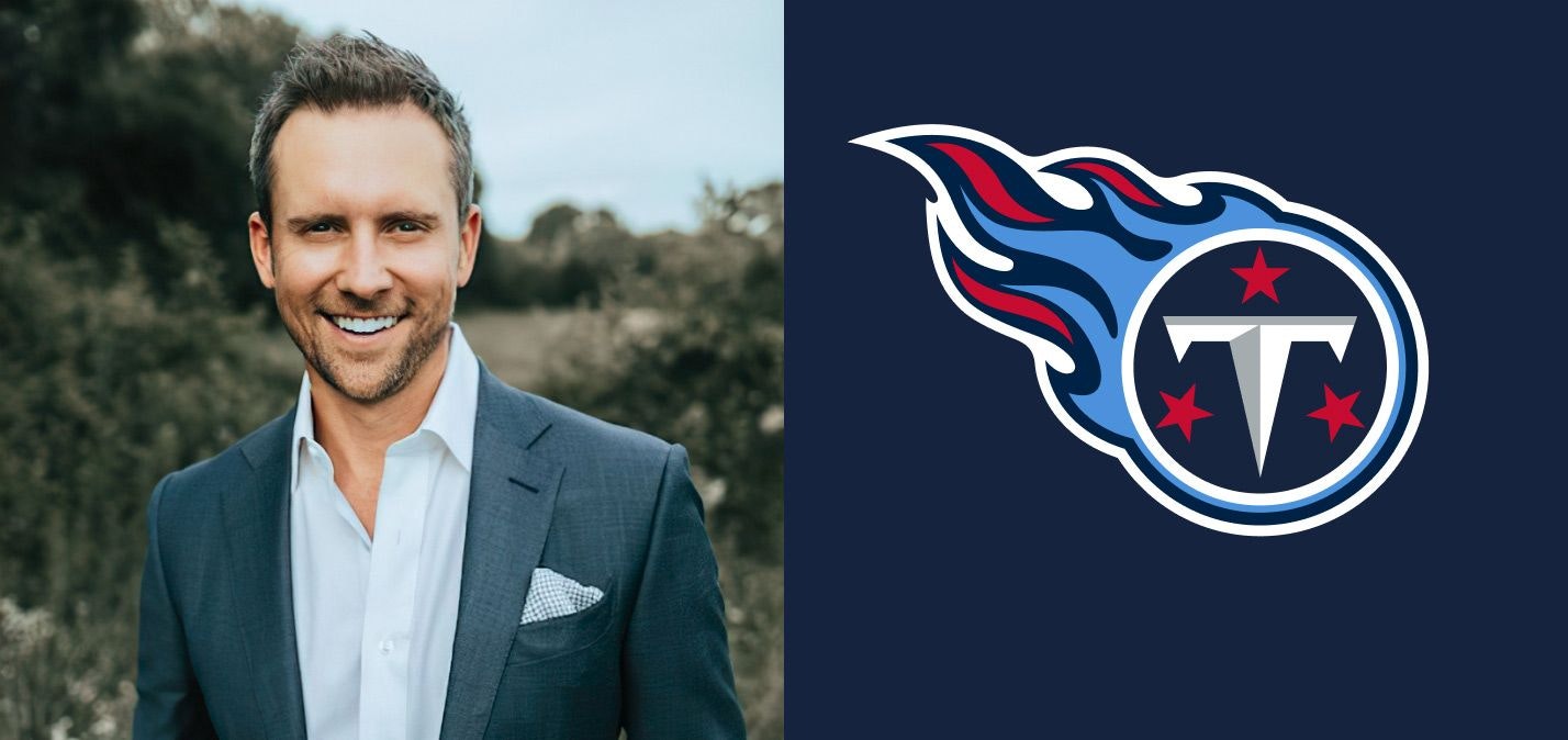 Clint Newman, DDS and the Tennessee Titans logo