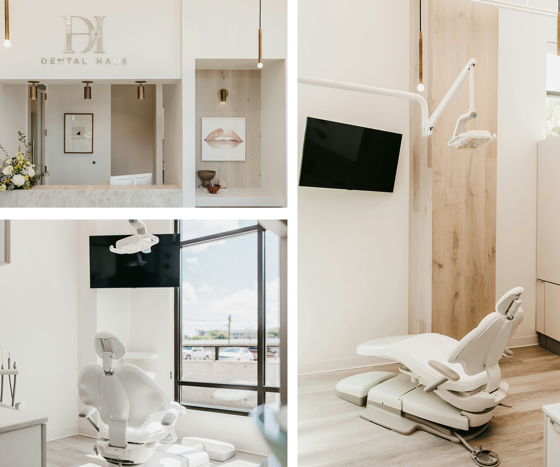Office collage of lobby and exam rooms