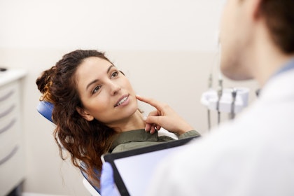 Woman at a dental consultation