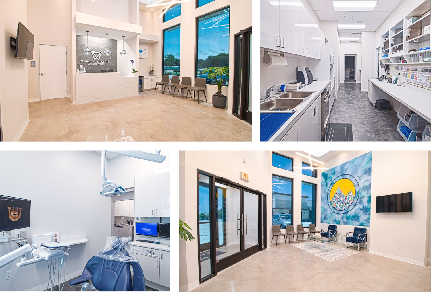 a collage of Summit Point Dental's offices