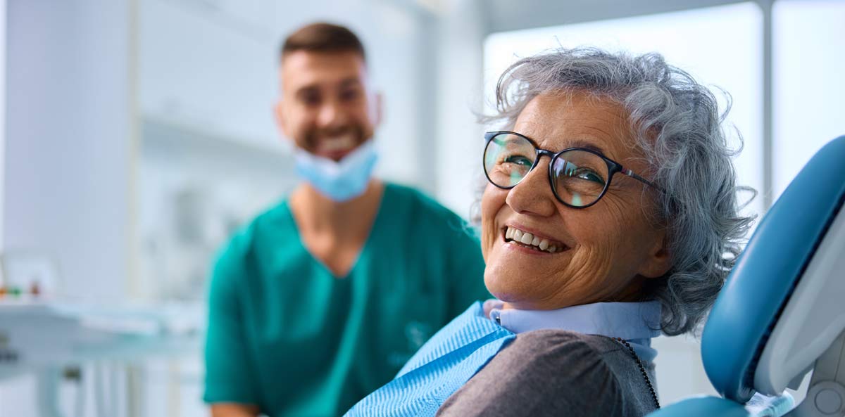 Happy Dental patient in chair