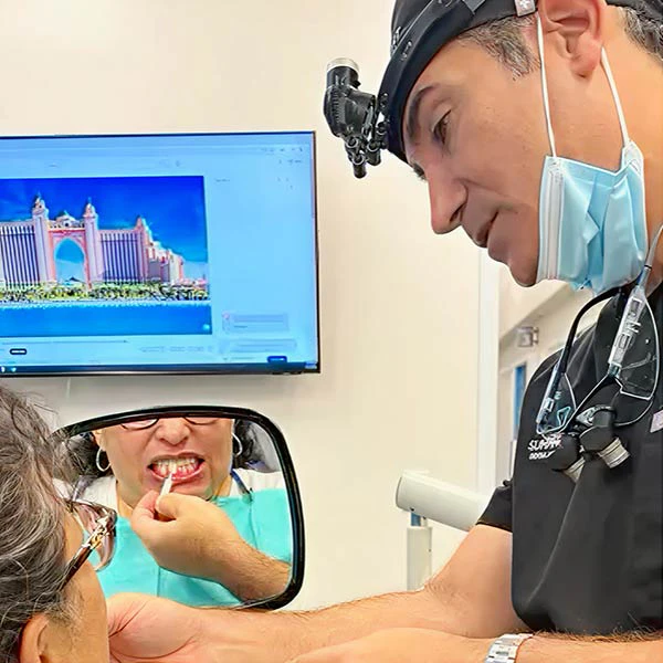 Dr. Khodabakhsh during consultation with a patient