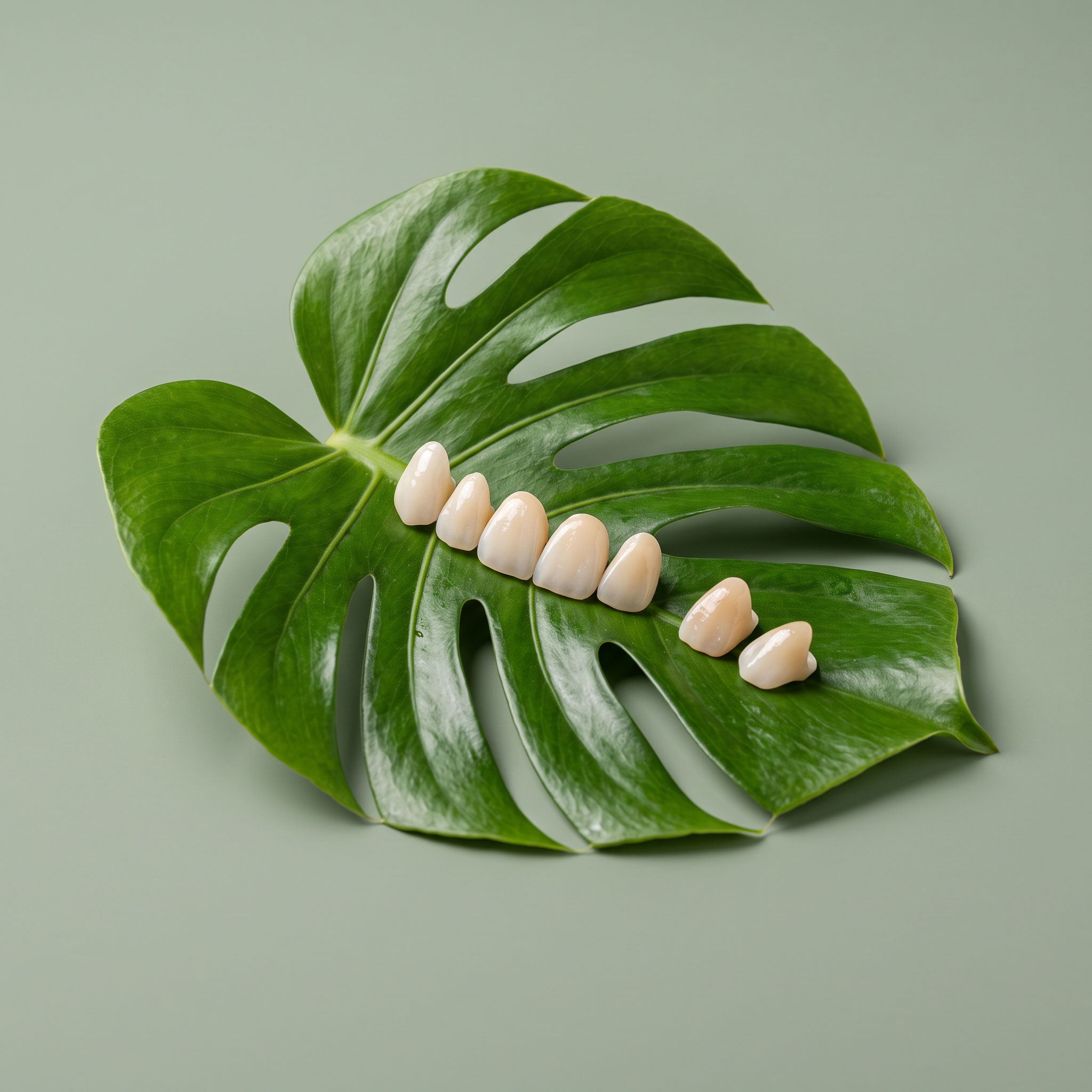veneers on a leaf