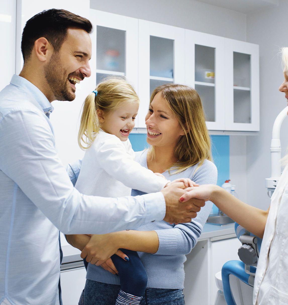 Family at the dentist