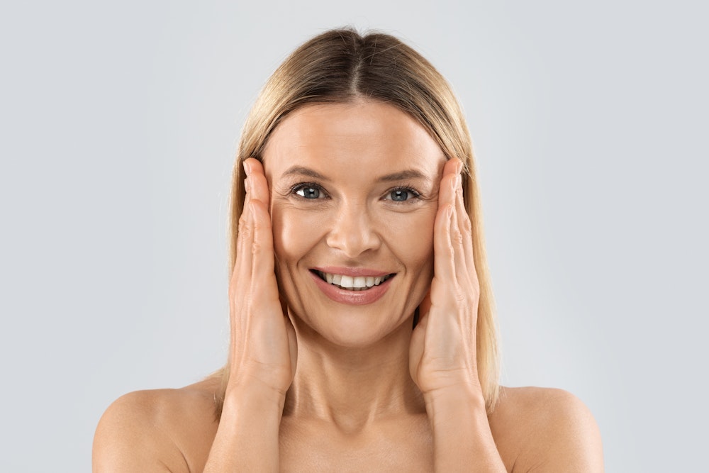 Mature woman after facelift