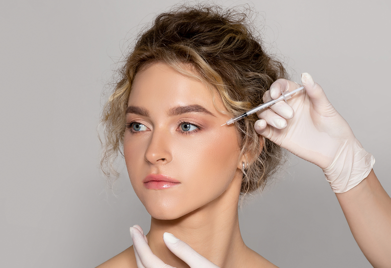 woman getting injectable treatment