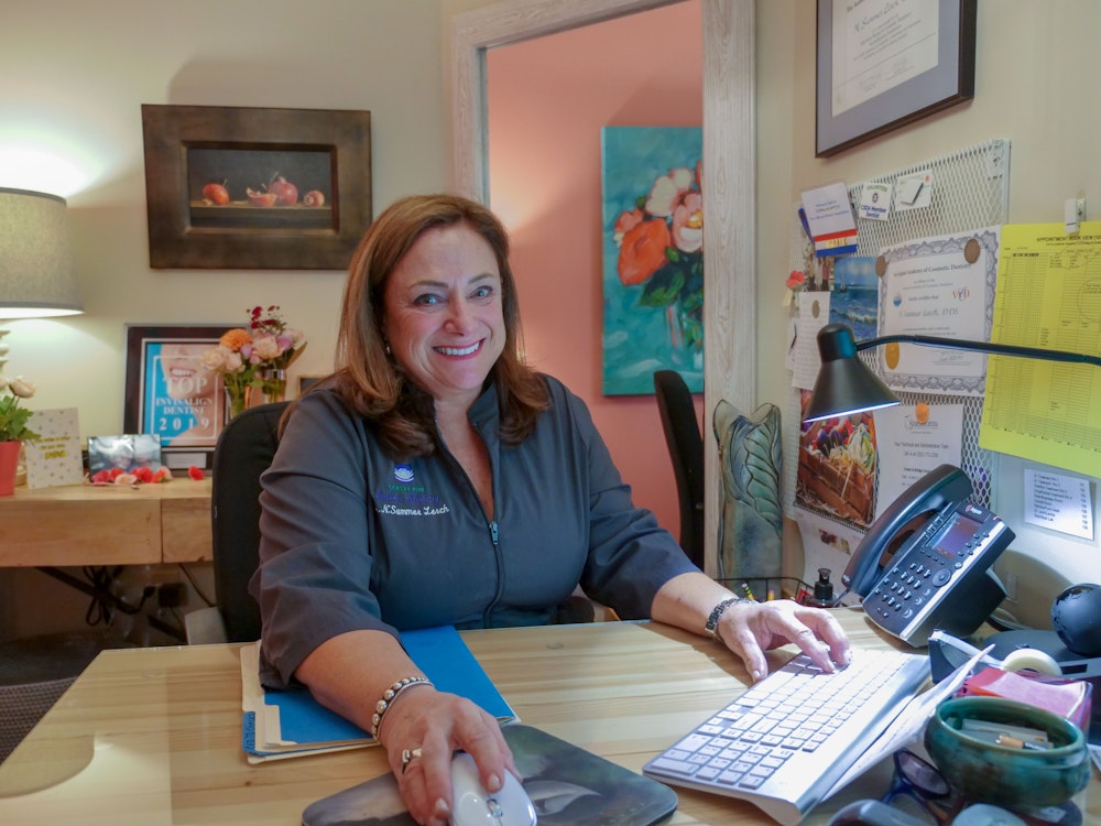 Dr. Summer Lerch at the computer