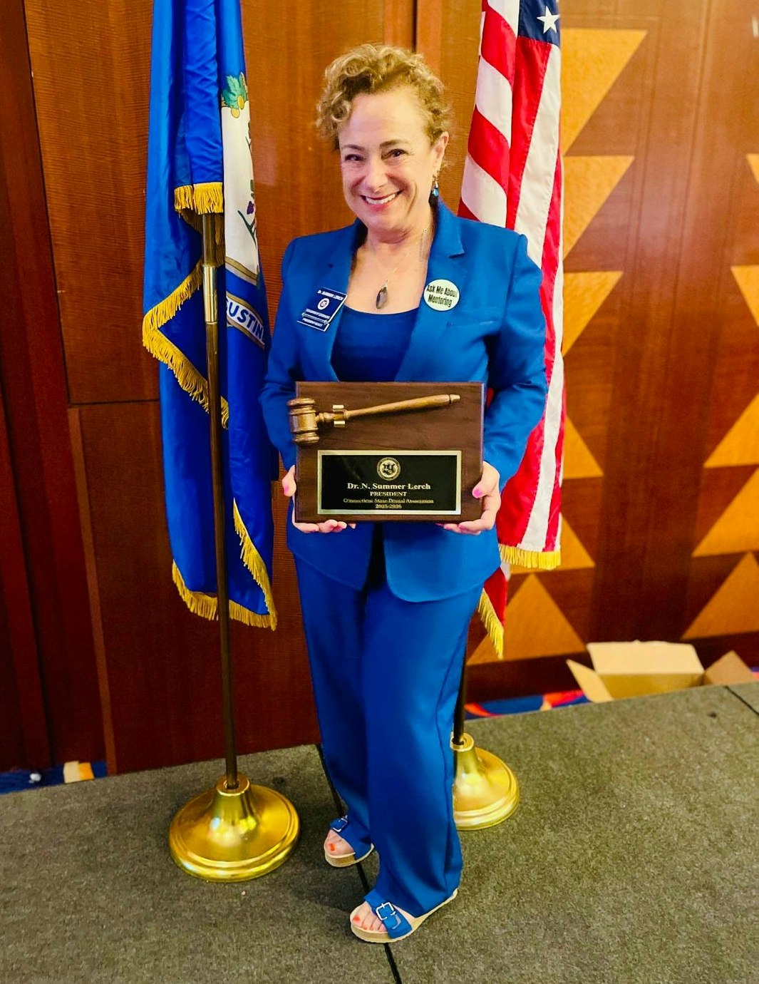Dr. Summer Lerch with AGD and Seattle Study Club logos