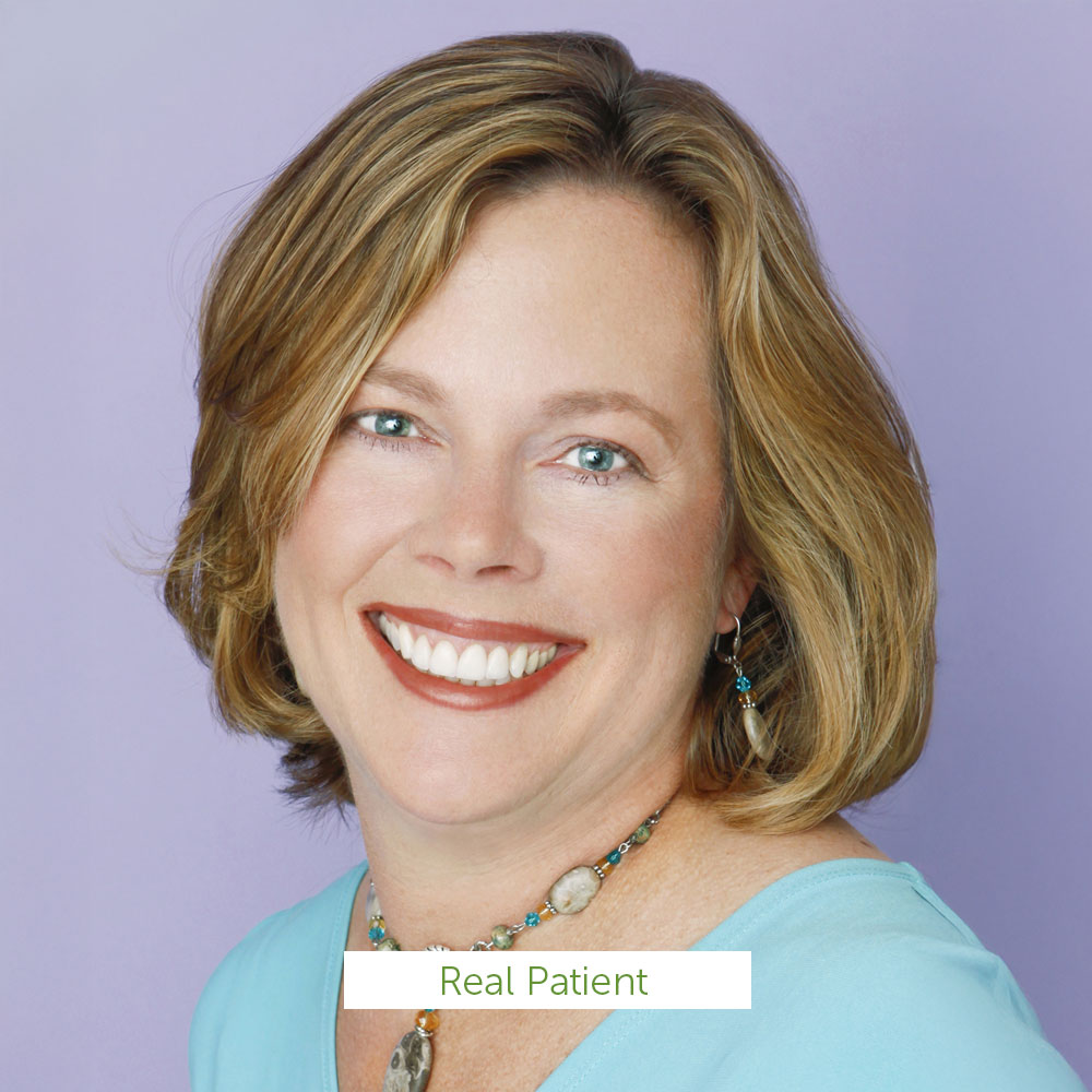 Patient after she received teeth whitening