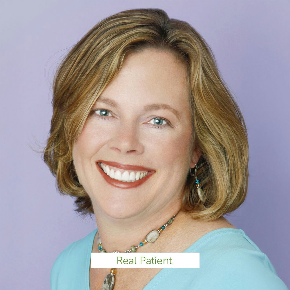 Patient after she received teeth whitening