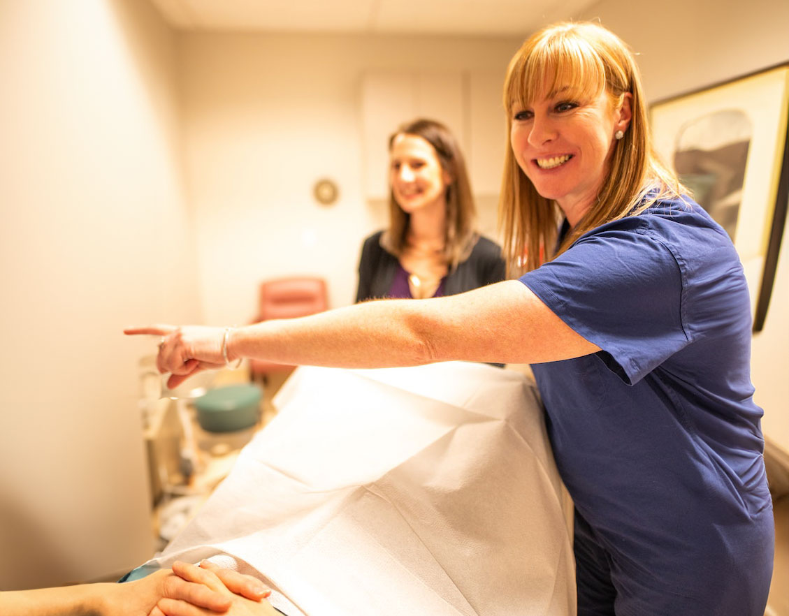 Dr. Ambler with patient