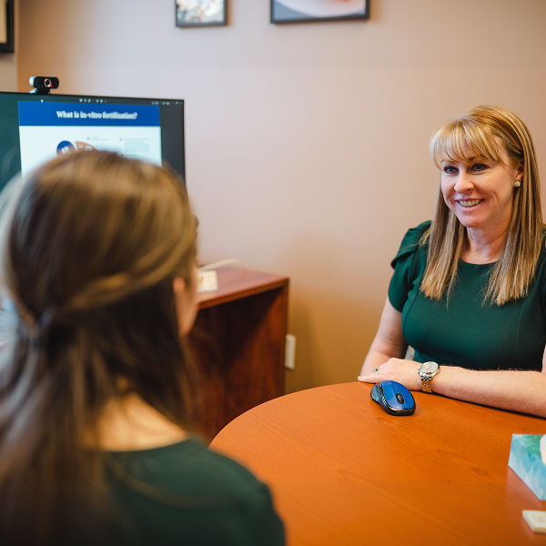 Doctor talking to patient
