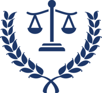 Justice scales and laurels