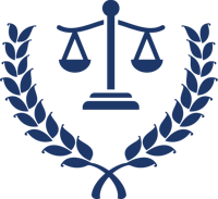 Justice scales and laurels