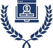 Computer and laurels