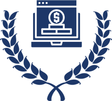 Computer and laurels