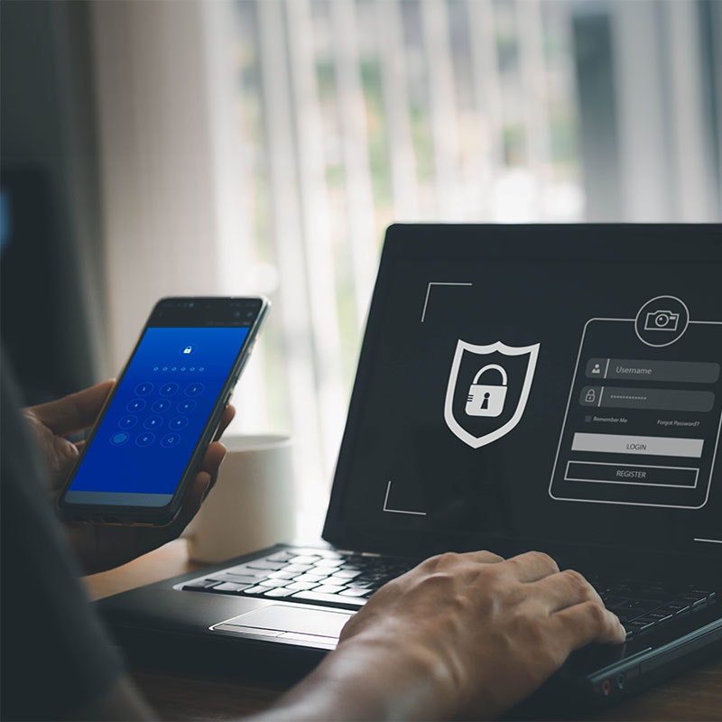 Person attempting to log into a secure network
