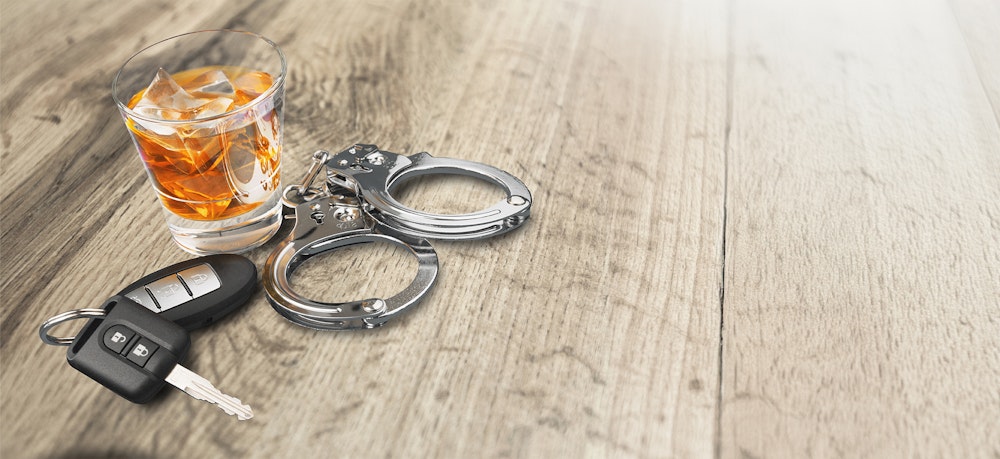 Alcoholic beverage and car keys