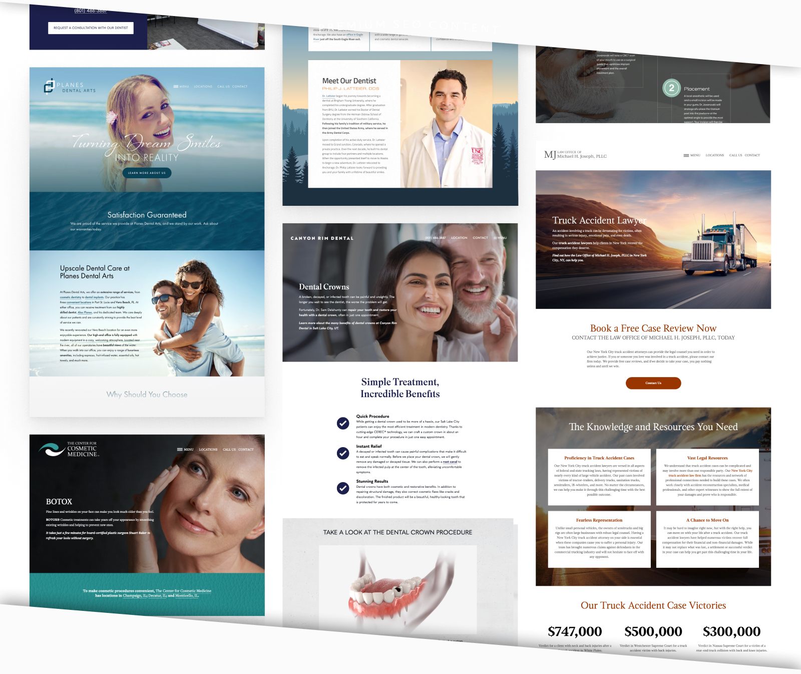 Examples of Einstein clients' premium SEO content