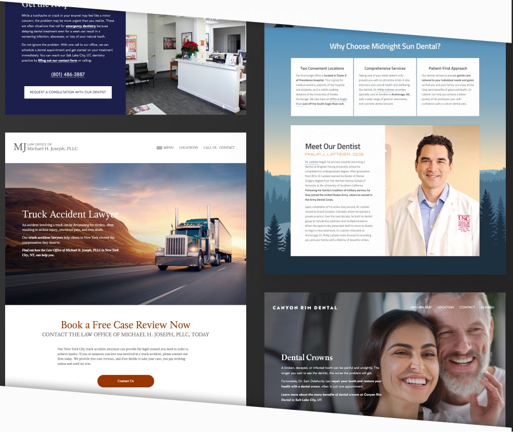 Examples of Einstein clients' premium SEO content