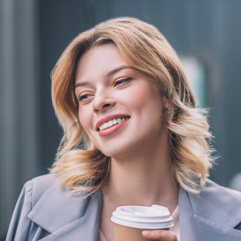 Business woman smiling