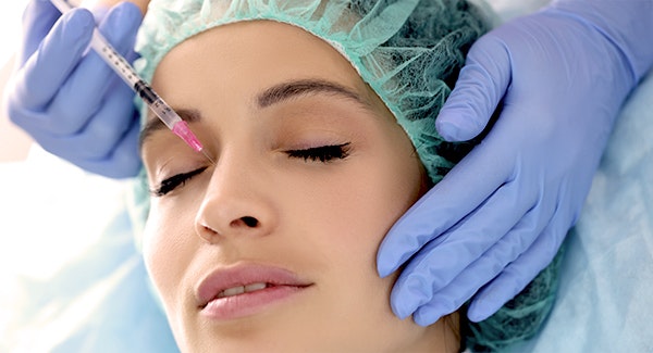 Patient receiving injectables treatment