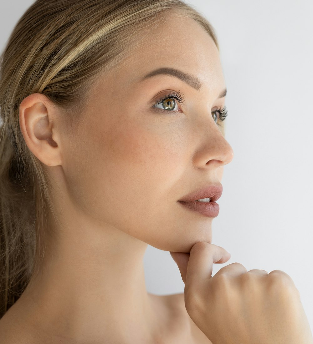 woman with clear, smooth skin