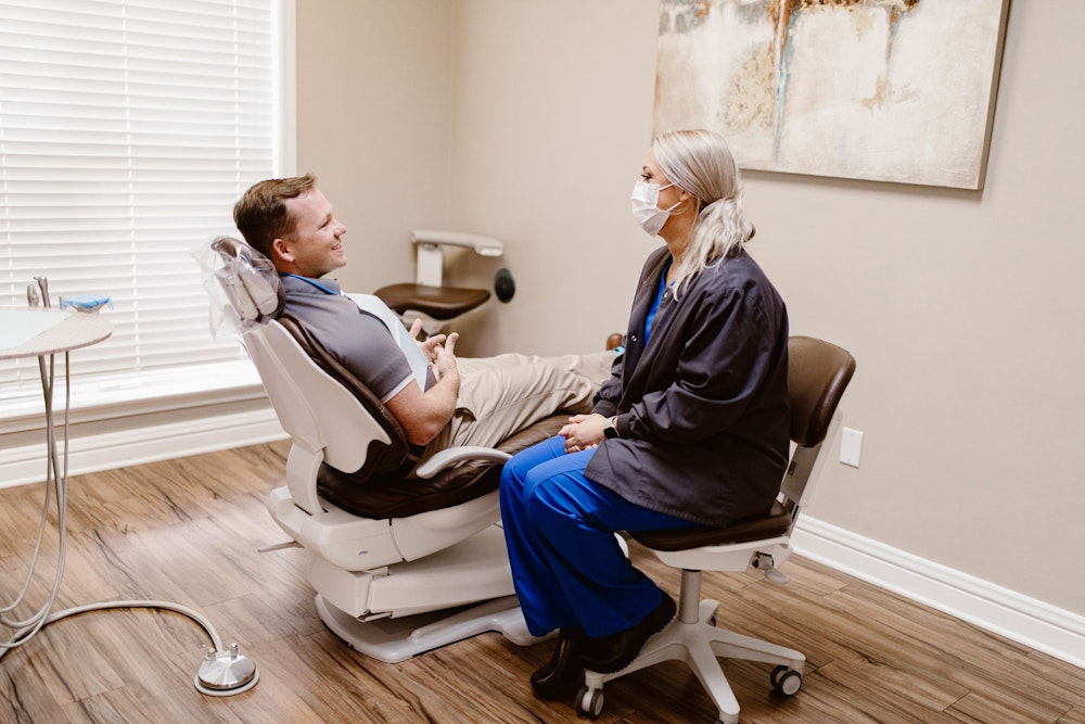 Hygienist and patient during appointment