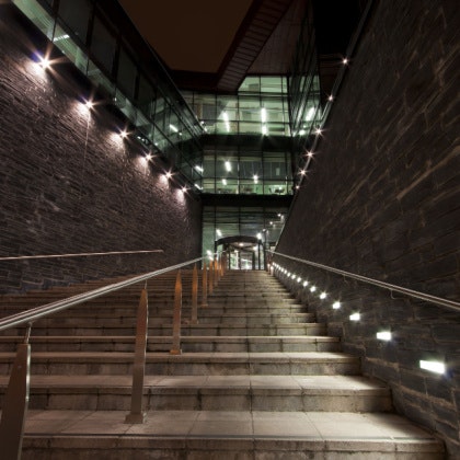 Dark staircase outside