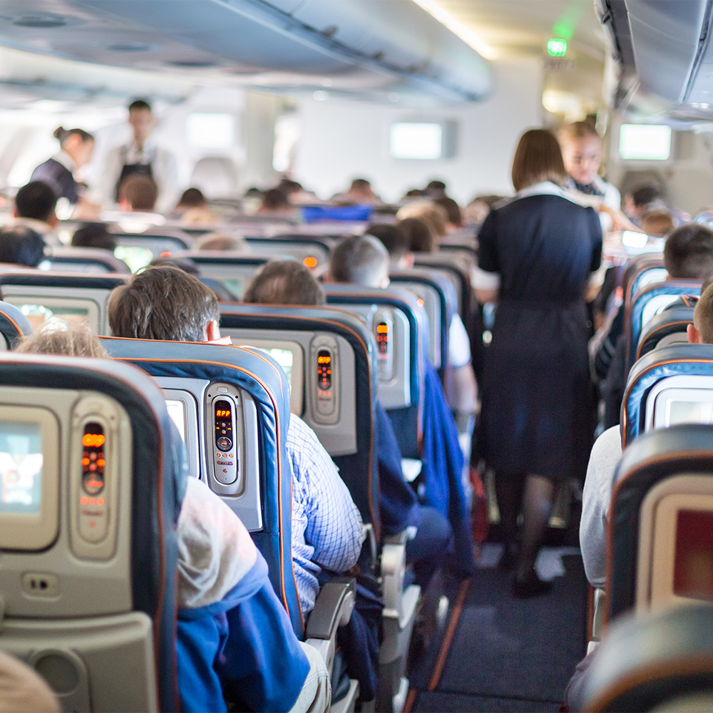 People on an airplane