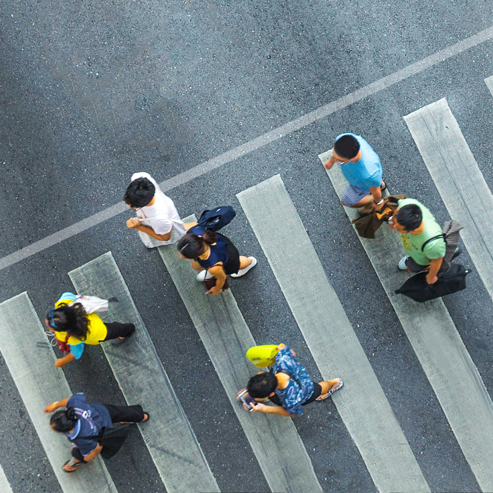 People walking in the street