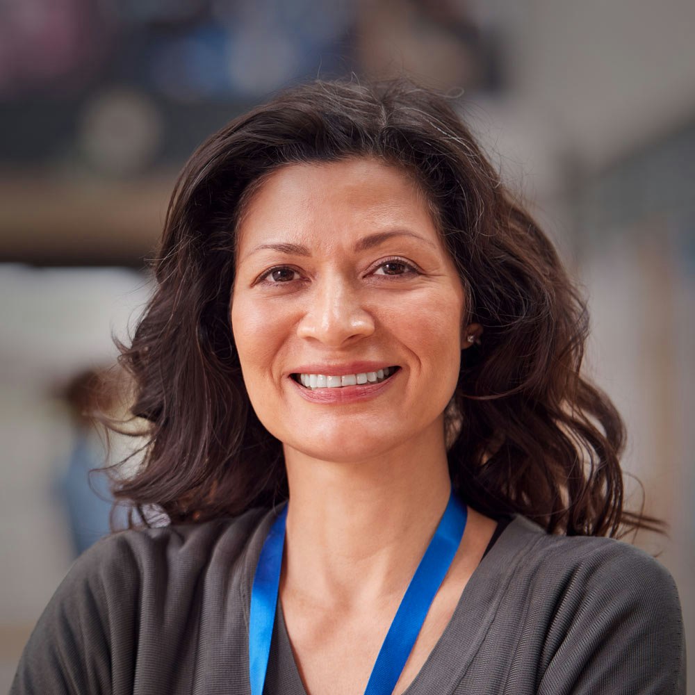 Smiling middle-aged woman