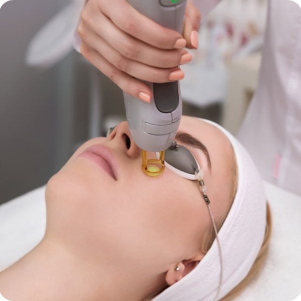 Woman receiving IPL therapy
