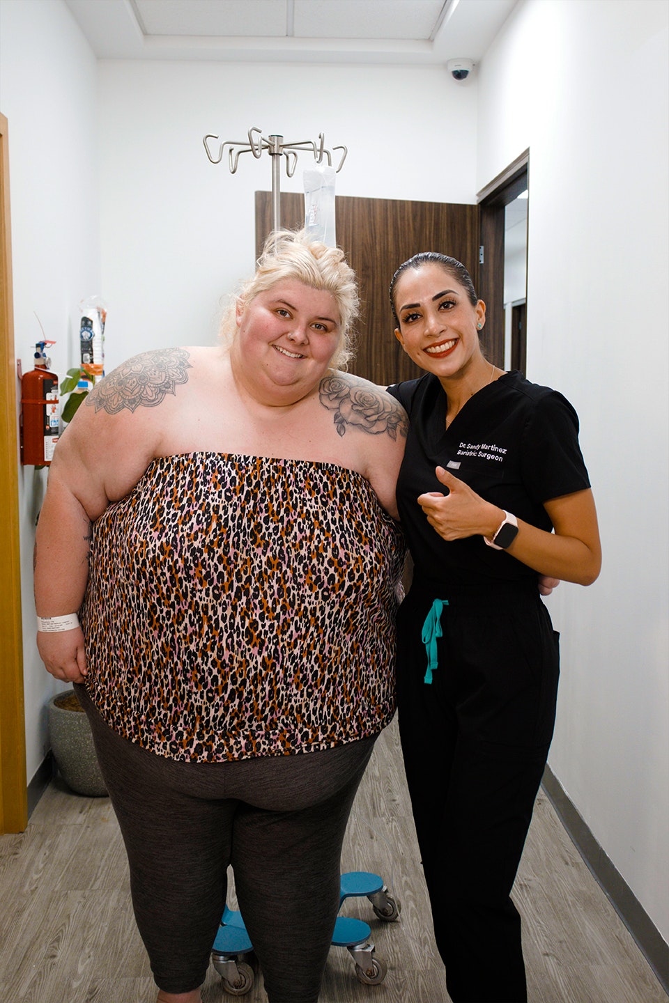 Dr. Martinez and a bariatric patient