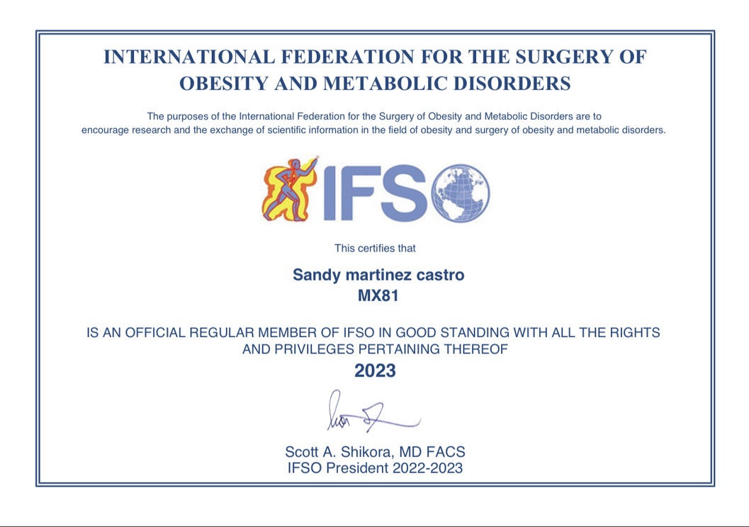 IFSO certificate